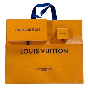Louis Vuitton Box And Bag Set Of 3‎ Wallet And Jewelry Box And Large Bag